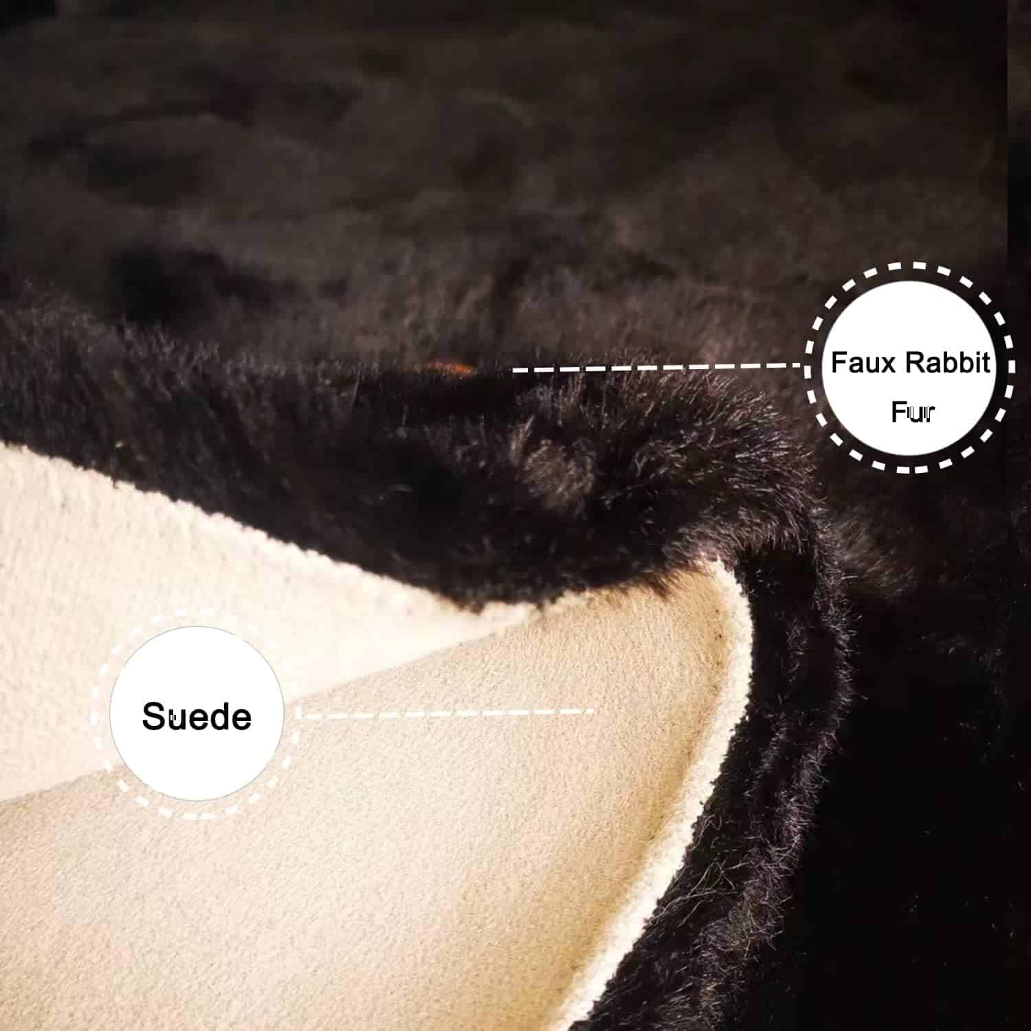 Ghouse Tepiche Teppich für Wohnzimmer, Schlafzimmer, Küche, 120 x 180 cm, Schwarz - Image 2