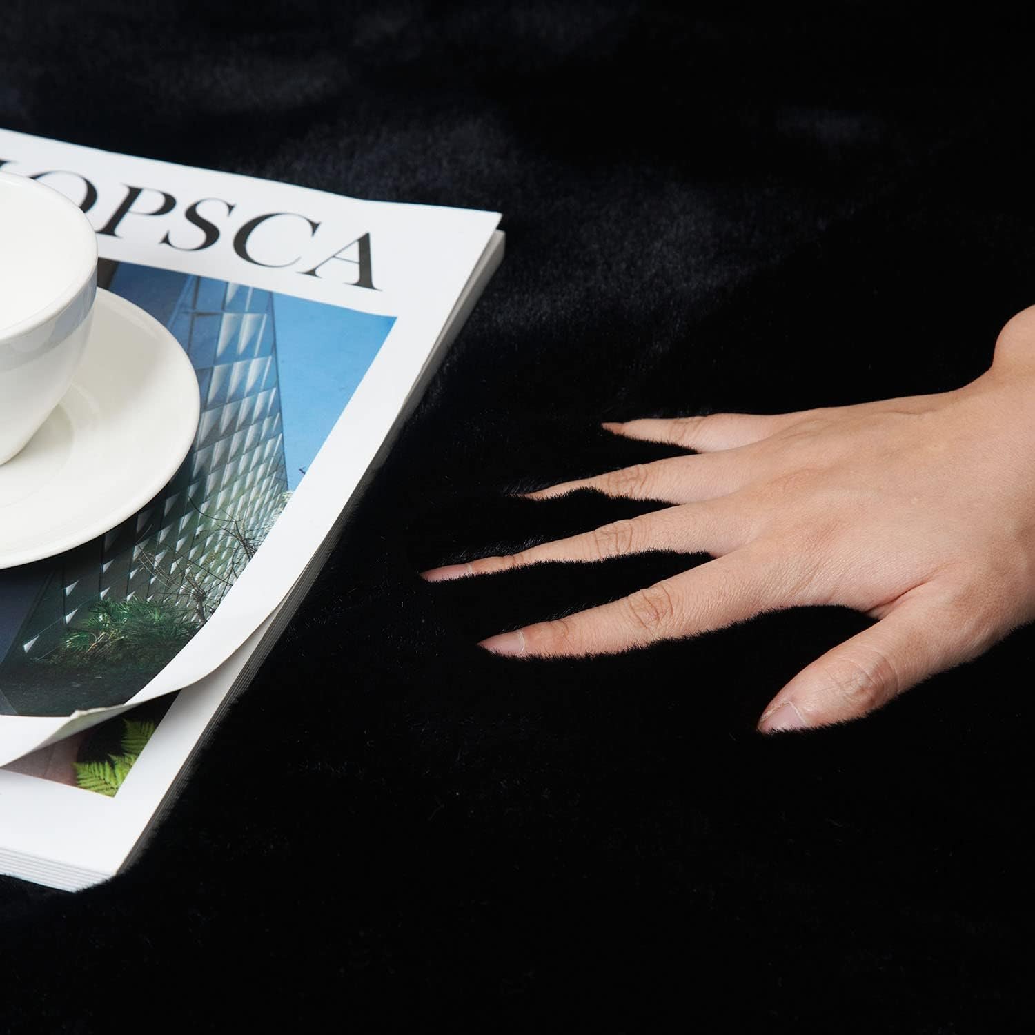 Ghouse Tepiche Teppich für Wohnzimmer, Schlafzimmer, Küche, 120 x 180 cm, Schwarz - Image 3