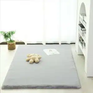 Ghouse Kurzflorteppich Wohnzimmer/Schlafzimmerteppich 150 x 240 cm Grau